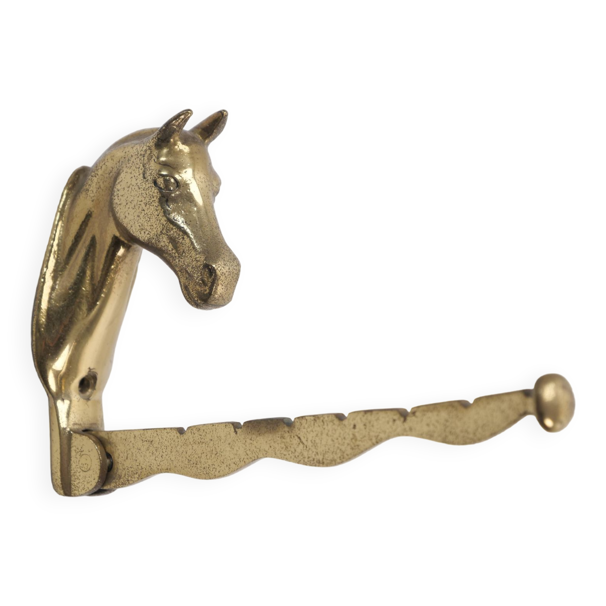 Patère Cheval en laiton déco crochet d'écurie