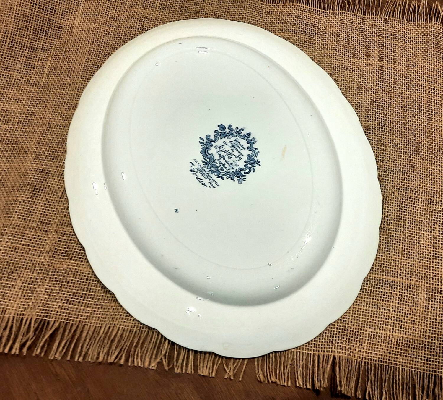 Large oval England dish