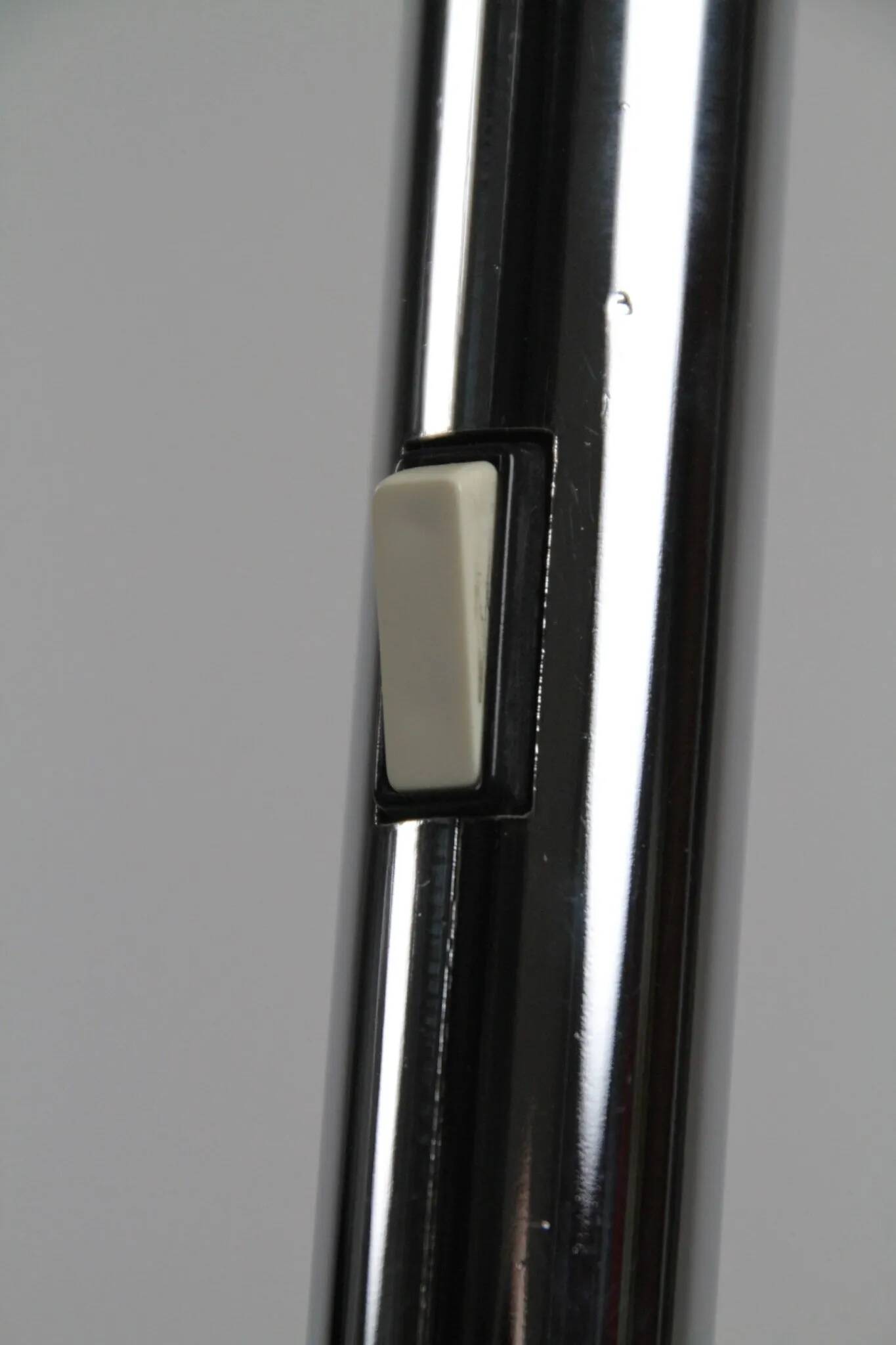 Pair of Black and Chrome “Orion” Floor Lamps by Per Sundstedt for Ateljé Lyktan, Sweden, 1960s
