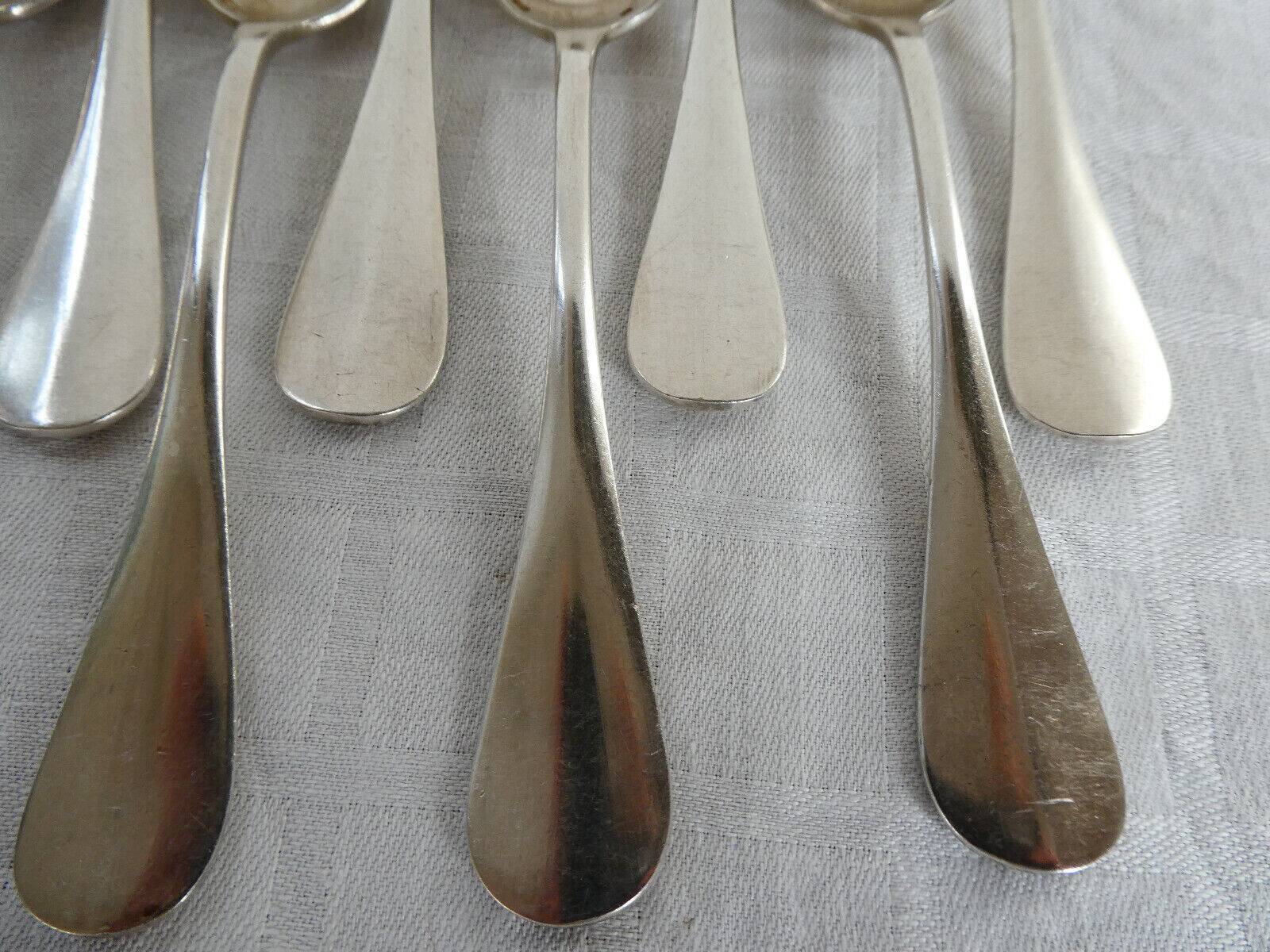 12 Silver-plated metal teaspoons 18 grs, Uniplat model