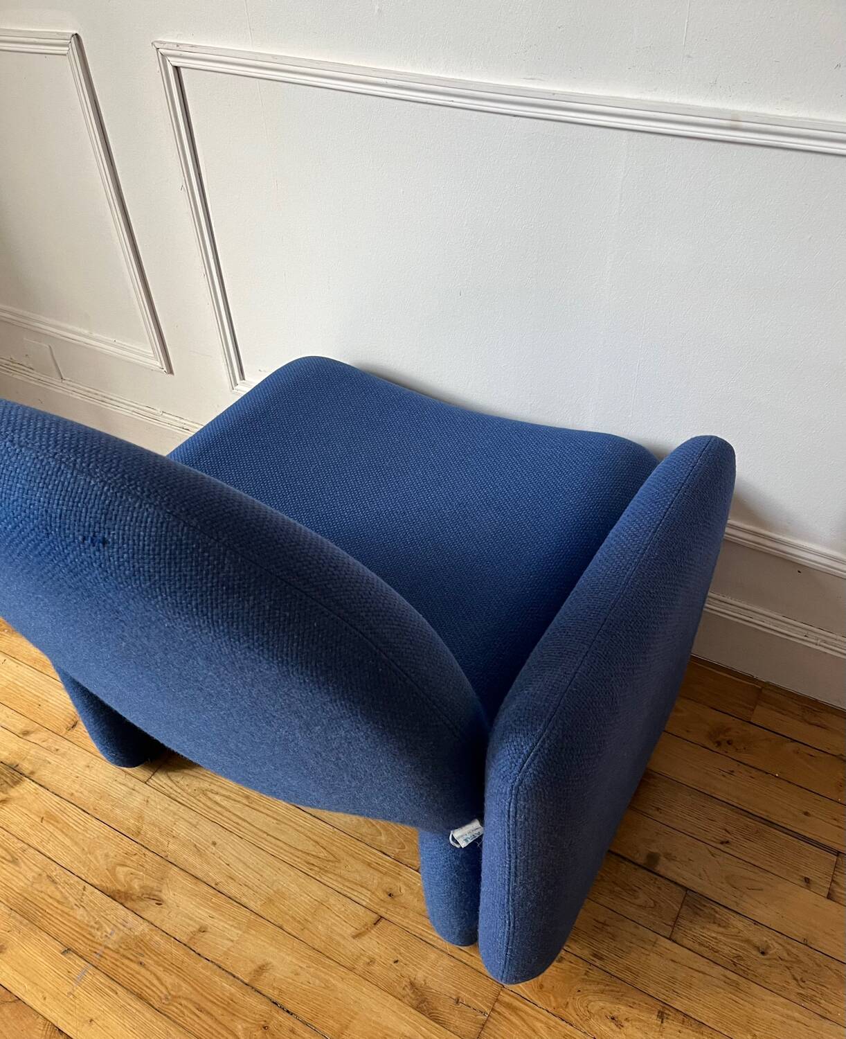 Vintage 70s wool fireside chair