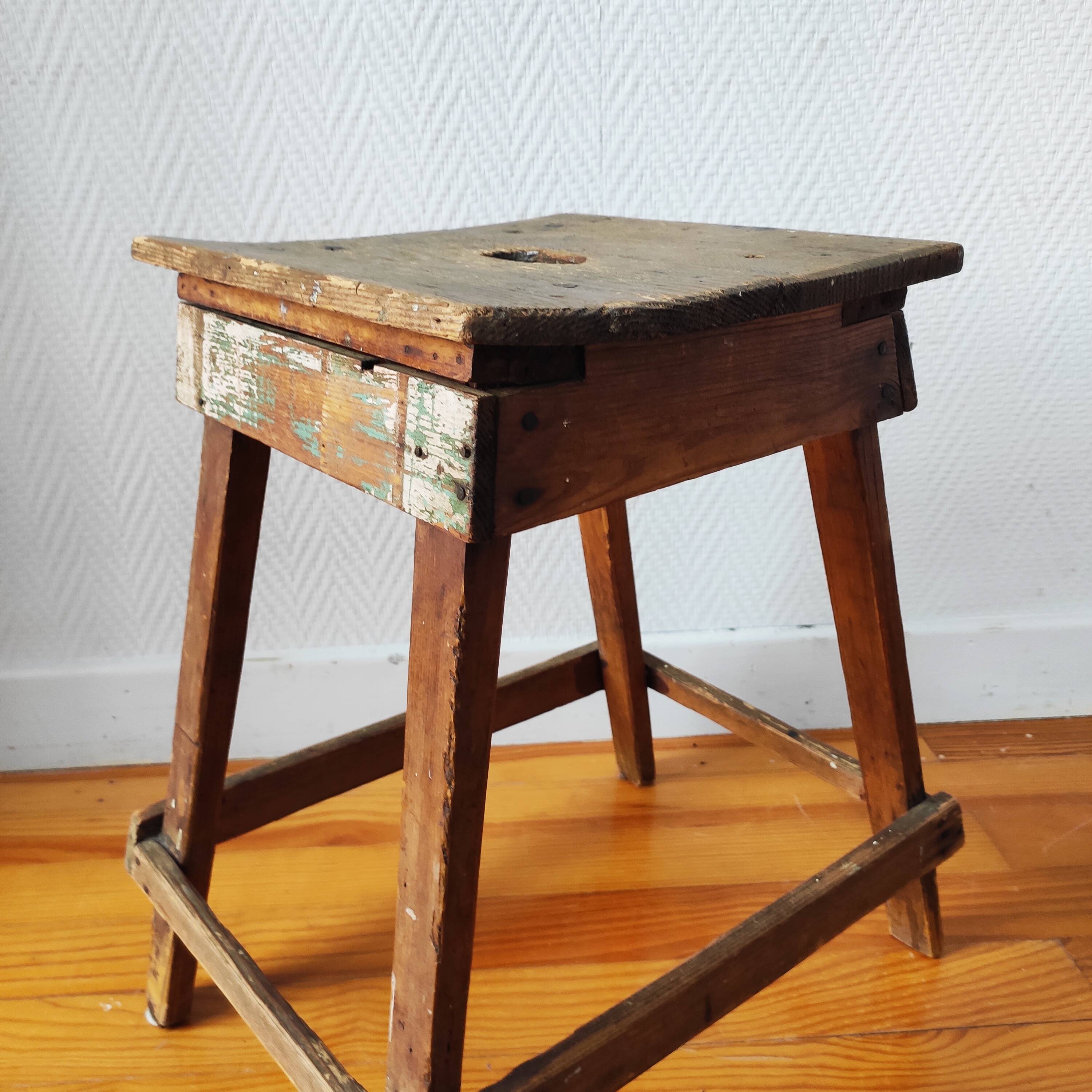 Old workshop stool