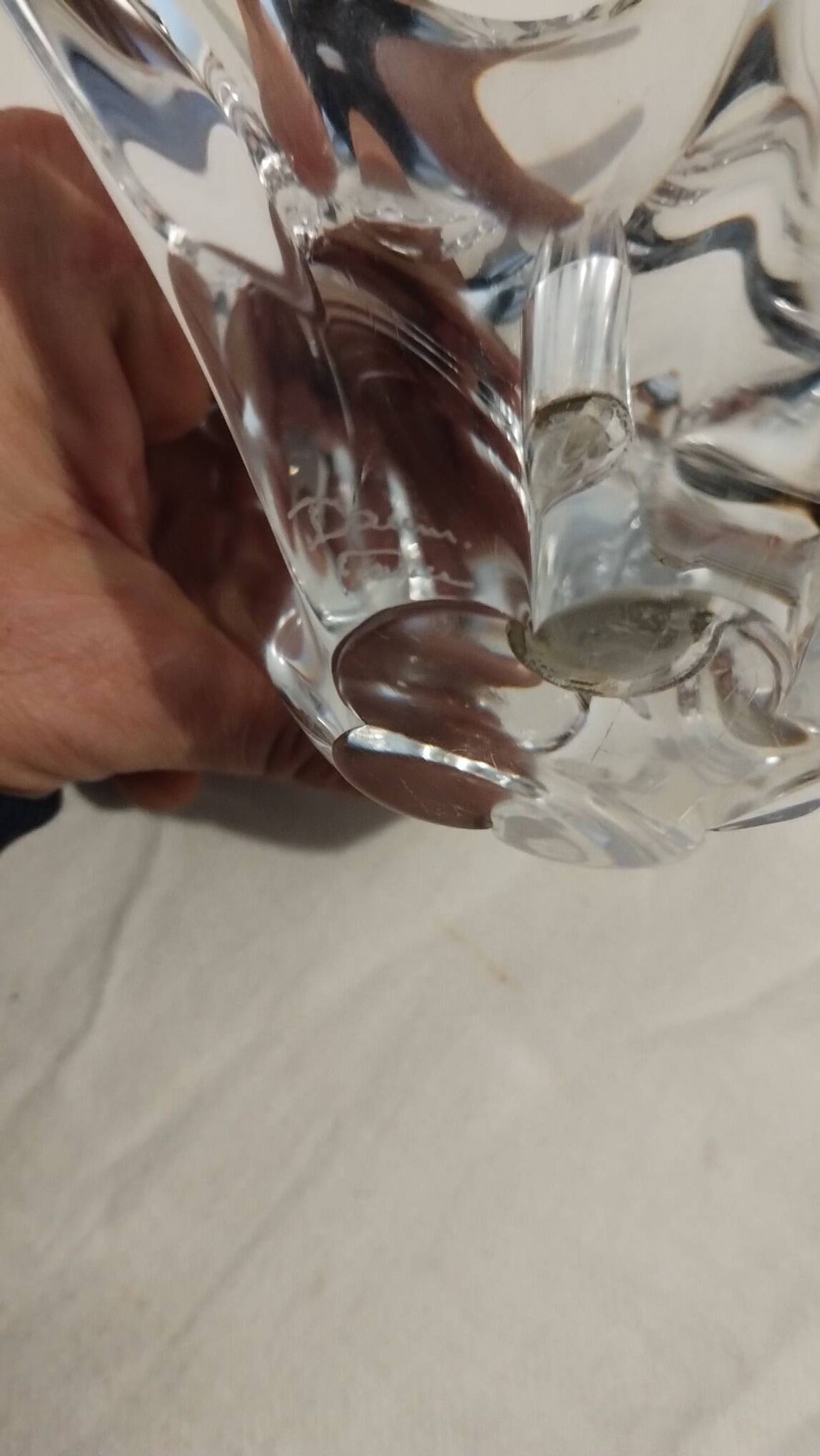Lot de 2 bougeoirs "Daum" étoile de mer (grand modèle)