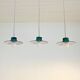 Enamelled industrial hanging lamp