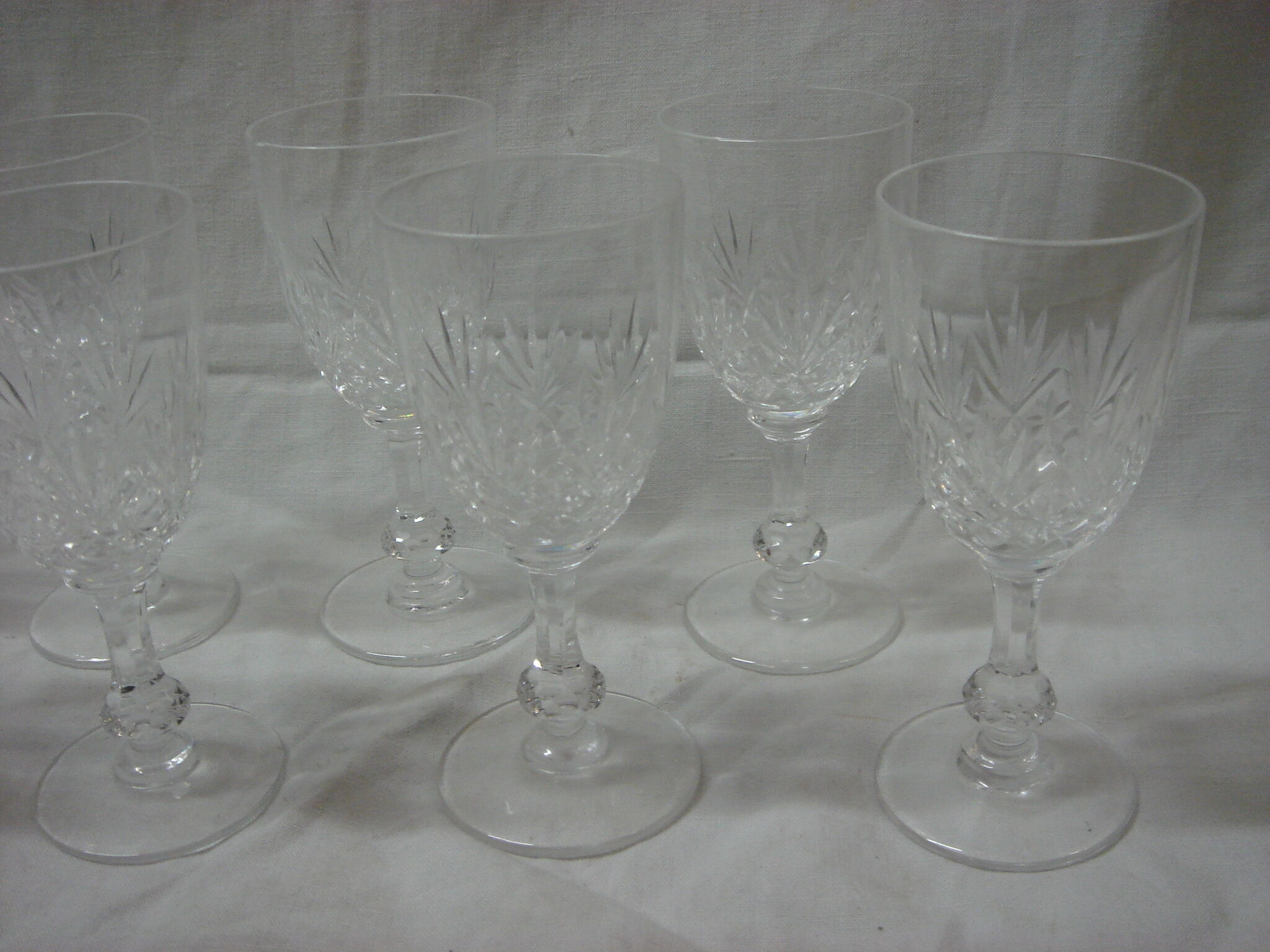 Set of 8 St Louis crystal glasses, Massenet model 1895-1930