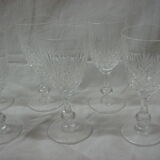 Set of 8 St Louis crystal glasses, Massenet model 1895-1930