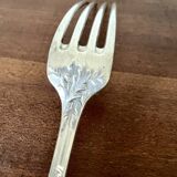 9 soup spoons & 9 forks in 19th century silver plated metal