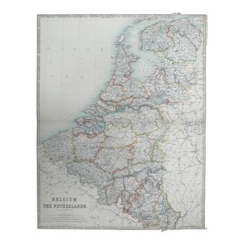 Carte des Pays-Bas vers 1869 Keith Johnston Royal Atlas