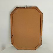 Vintage octagonal white lacquered mirror