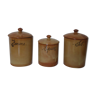 3 Ceramic spice jars