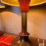 70s wood metal vinyl lamps (X2)