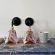 Pair of new electrified art deco wall lamps