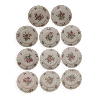Assiettes plates Faience Lunéville Ket G, modèle REVERBERE