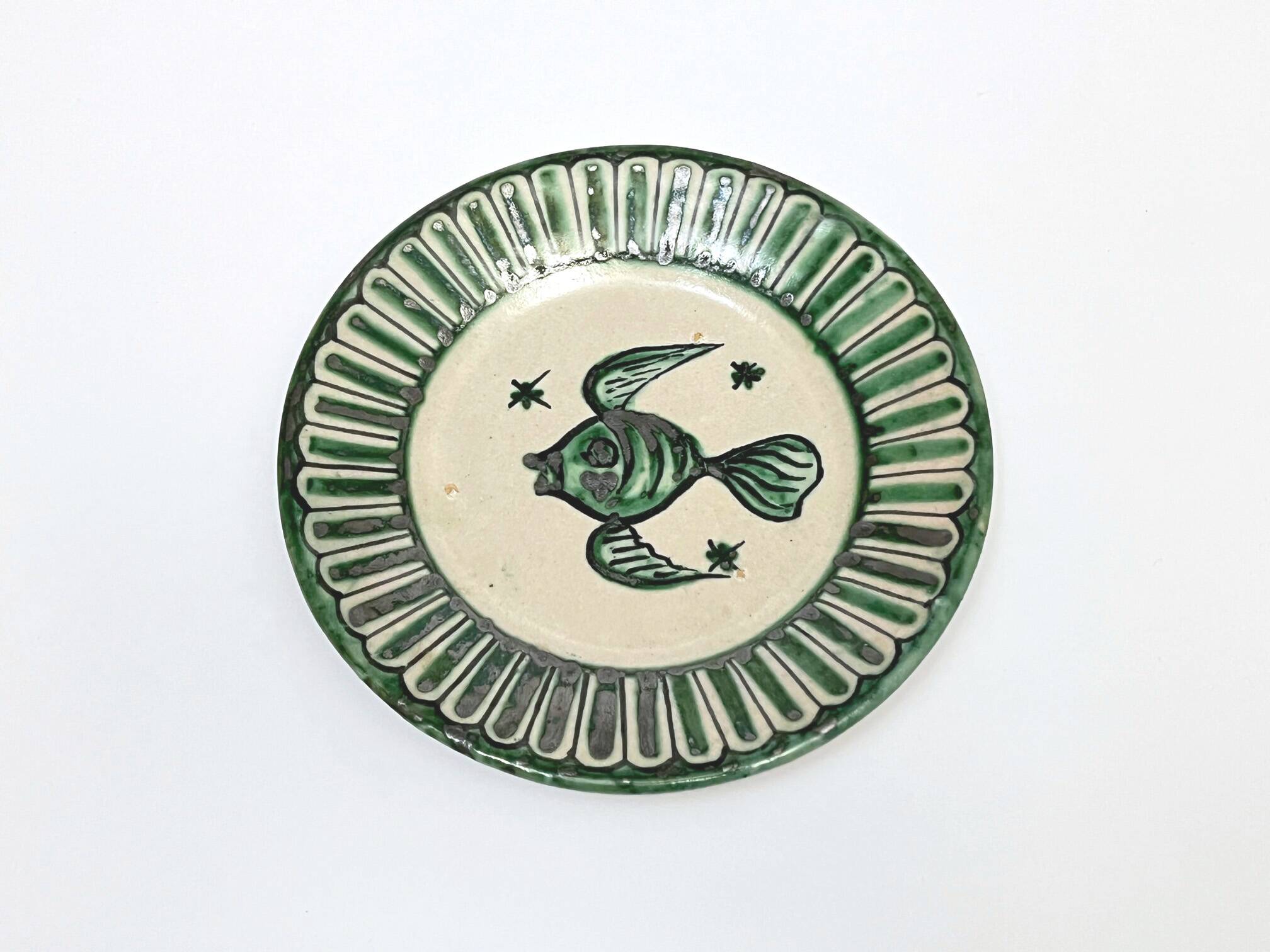 4 Vietri plates decorated by Fabbrica Ceramica Avallone, 1930s