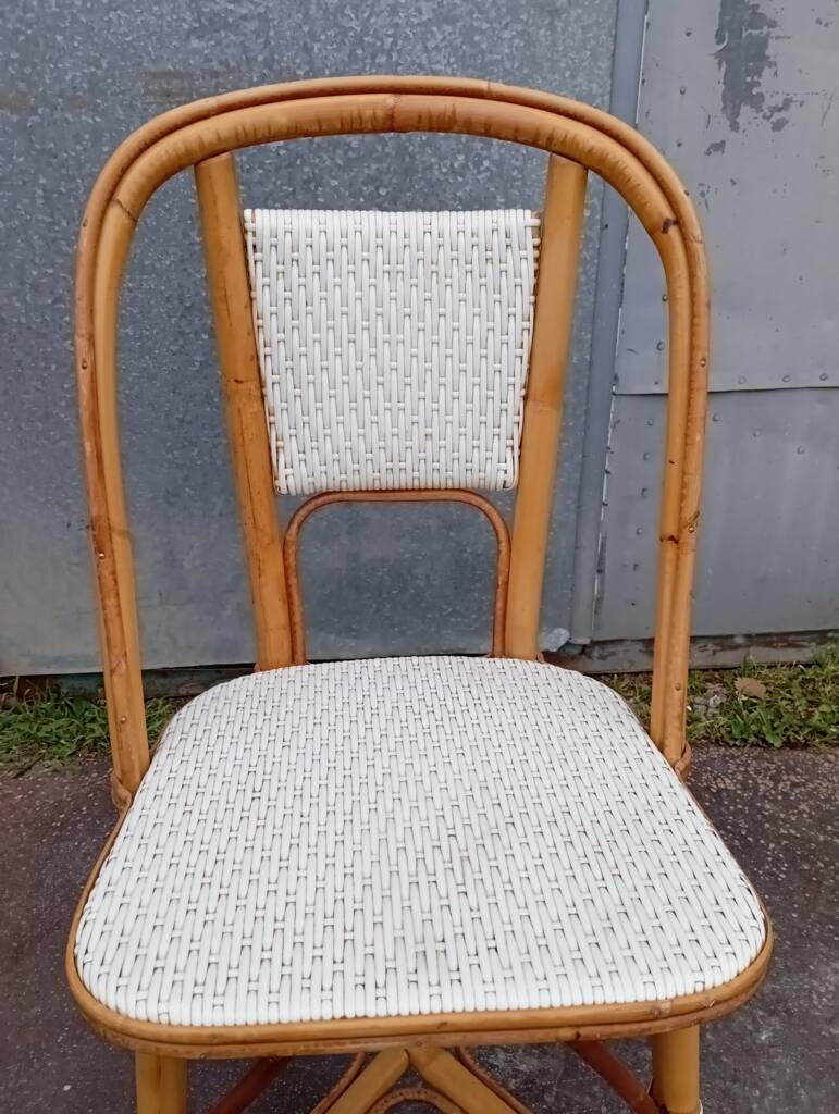 Set of 4 bistro chairs Maison Drucker from the 1990s.