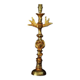 Pierre Casenove lamp base sculpture gilded bronze circa 1980