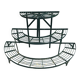 Old half-moon wrought iron plant holder
