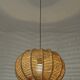 Vintage Rope Pendant Lamp / Handmade Rustic Chandelier/ Hanging Light 1970