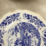 Twelve vintage flat plates Sarreguemines Model Castle