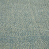 Hand-knotted persian antique 1970s 272 cm x 364 cm blue wool carpet