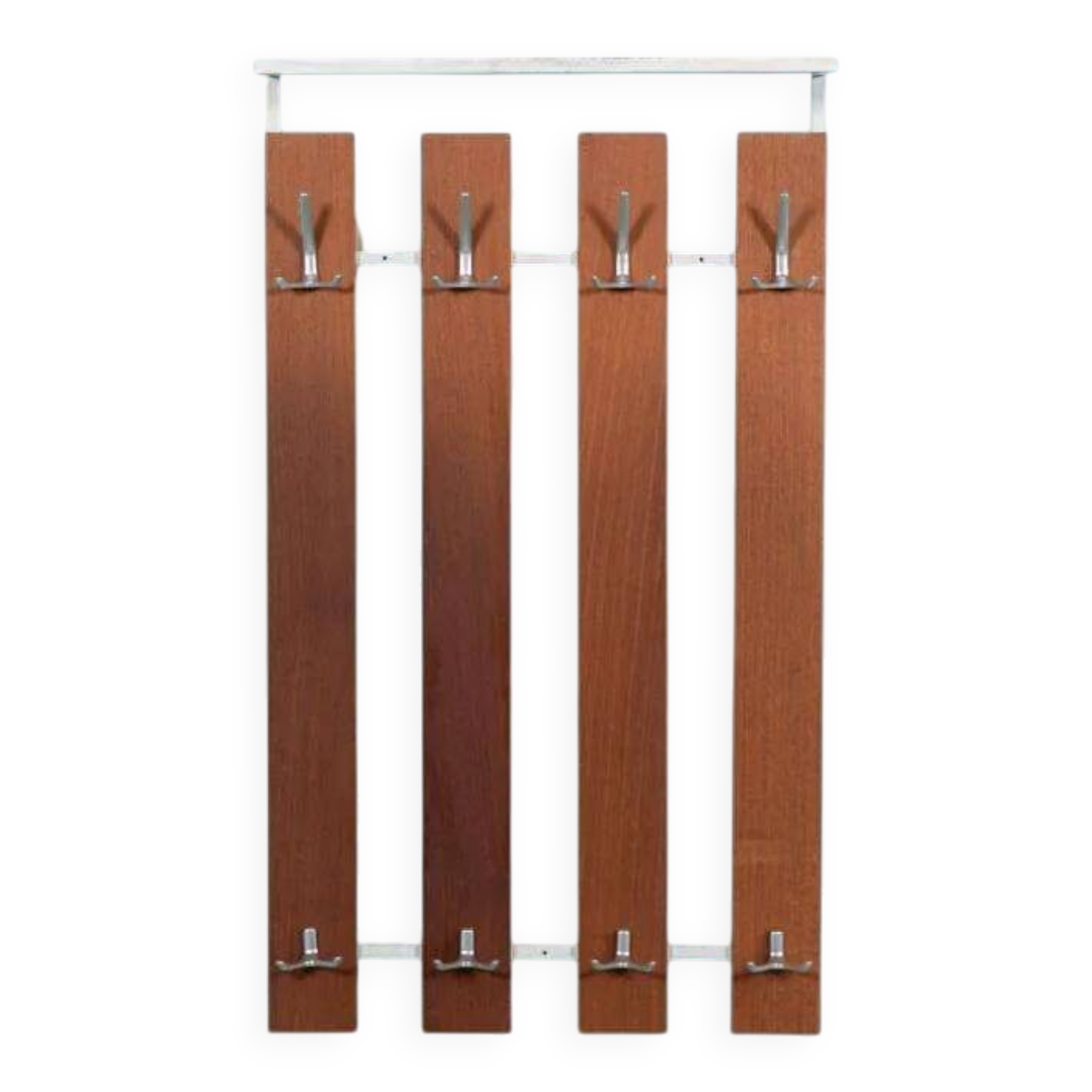 Vintage hardwood coat rack, minimalist mid-century coat rack.
