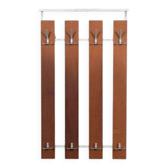 Vintage hardwood coat rack, minimalist mid-century coat rack.