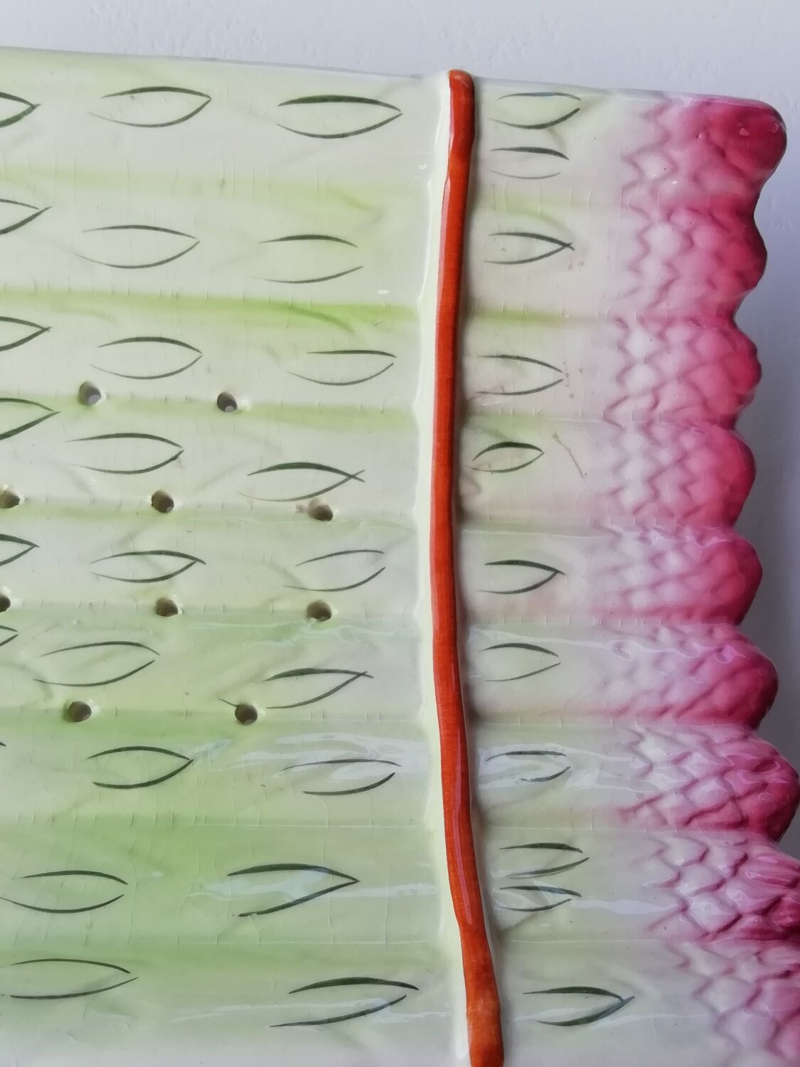 Asparagus dish in slip