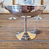 6 vintage stainless steel ice cream cups Letang Remy