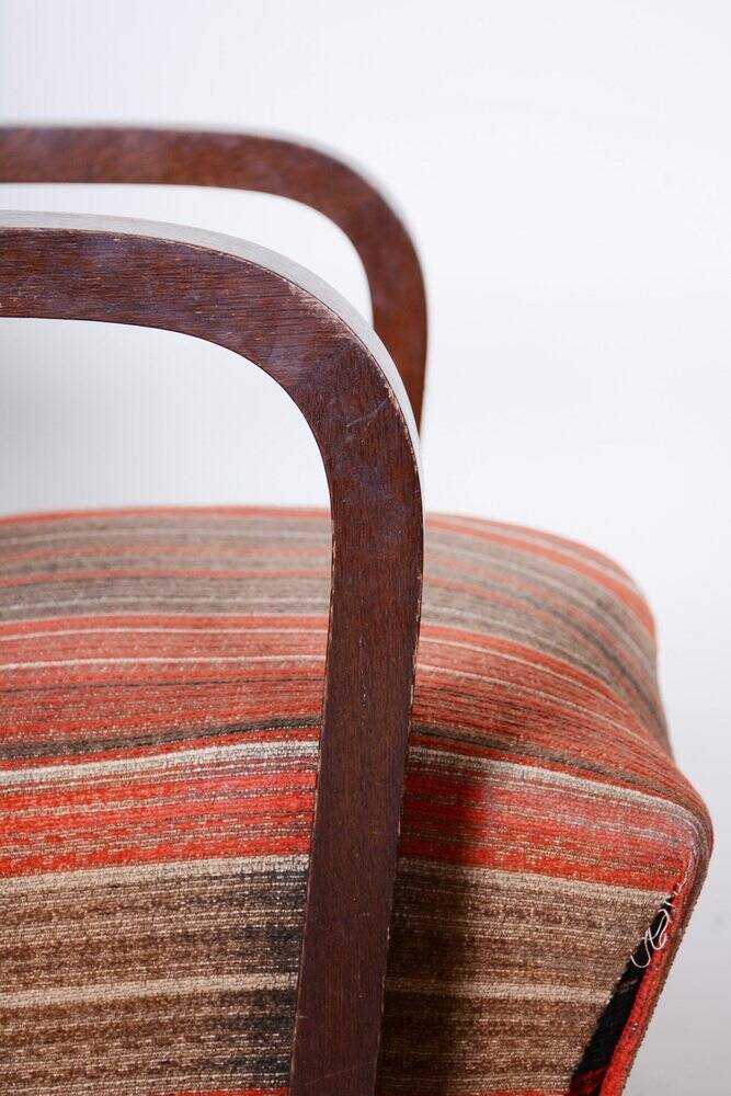 Set of Art Deco Armchairs in Oak, Czech, 1930s