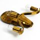 Pair of large heavy Mid Century brass wall lights from a German church