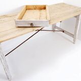 Large solid wood farmhouse table
