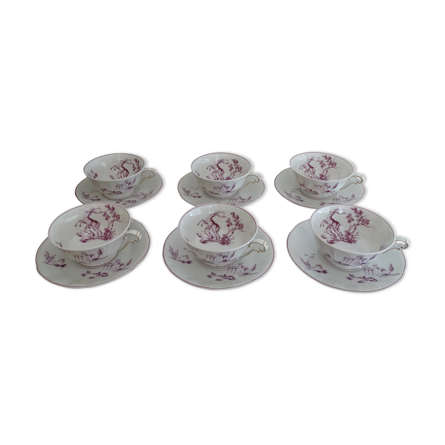 Porcelain coffee service Limoges Bernardaud & Cie - 6 people