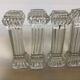 10 antique moulded glass knife rests
