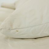 Maralunga 3-seat Sofa with Footrest in offwhite by Vico Magistretti for Cassina, Italy