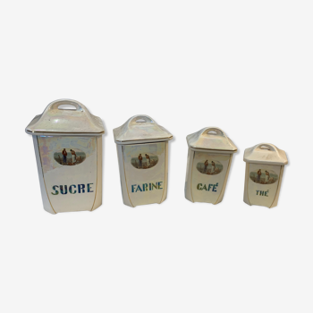 Series of 4 spice pots