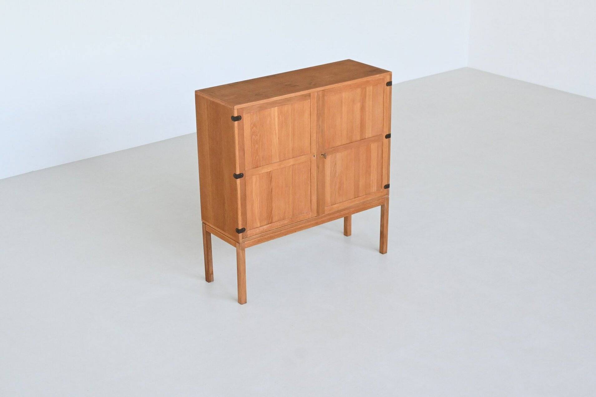 Kurt Ostervig high cabinet in oak A/S Randers Denmark 1960