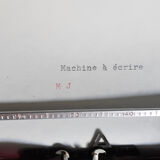 Functional blue typewriter