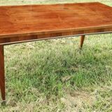 Art Deco walnut veneer extendable table (160 to 232 cm)