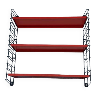 Red metal tomato shelf