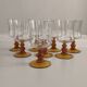 Set of 8 Arcoroc France stemmed glasses