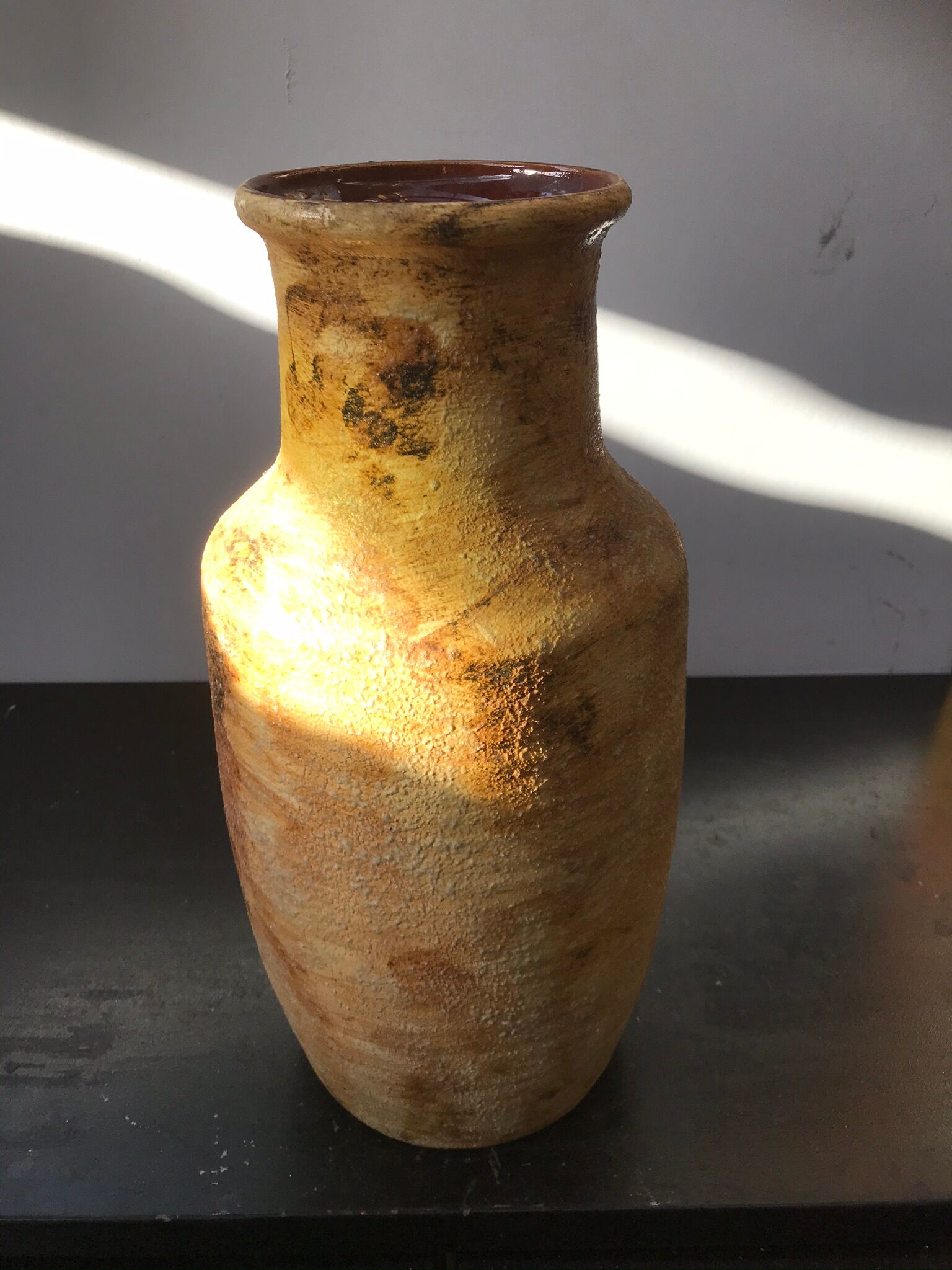 Former vase st clement ref 9218 ceramics beige france vintage