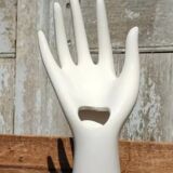 Vintage white hand vase