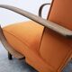 1930 Jindrich Halabala Bentwood Armchair in Rusty Orange Velvet