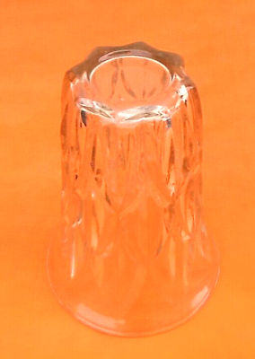 Art deco style vase transparent molded glass / geometric decoration