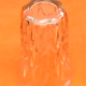 Art deco style vase transparent molded glass / geometric decoration