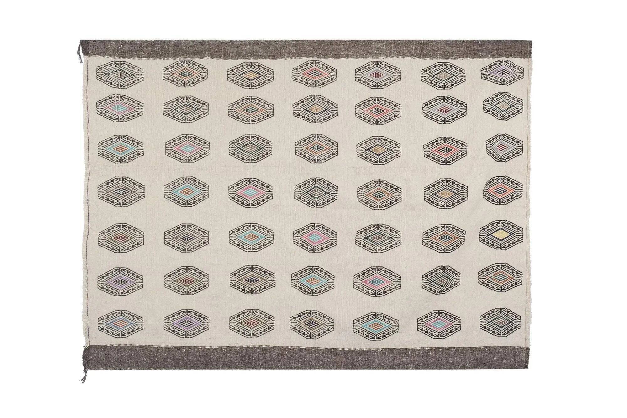 Vintage hand-embroidered textile 163x220 cm