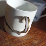 4 Limoges porcelain espresso cups by Fabrique Royale Limoges
