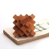 Arjeu wooden puzzle, 1970s sculpture