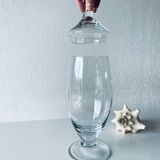 Large apothecary-shaped glass bottle