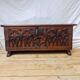 Old Gothic chest 17th century solid oak